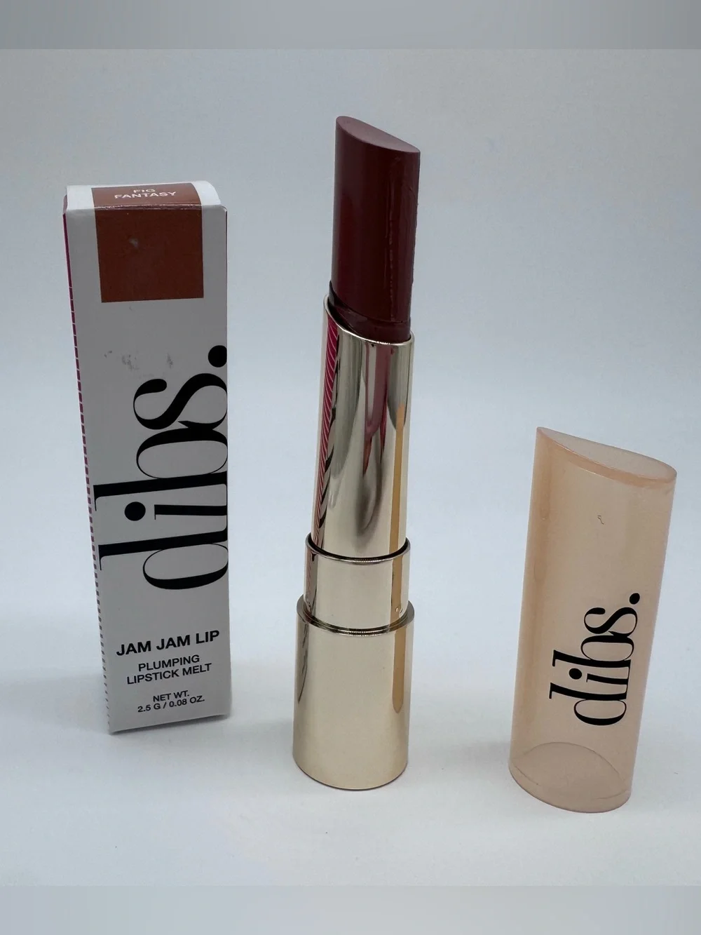 NIB DIBS Beauty Jam Jam Lip Plumping Lipstick Melt Fig Fantasy